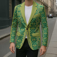 Hawaii Lei with Tribal Quilt Motif Blazer - Polynesian Pride