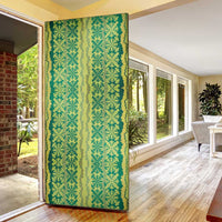 Hawaii Lei with Tribal Quilt Motif Door Cover - Polynesian Pride