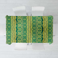 Hawaii Lei with Tribal Quilt Motif Tablecloth