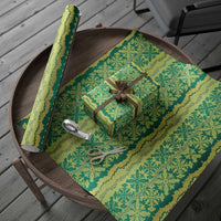 Hawaii Lei with Tribal Quilt Motif Wrapping Paper - Polynesian Pride