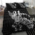 New Zealand Rugby Warrior Custom Bedding Set Black Fern Taniko Motif