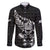 New Zealand Rugby Warrior Custom Family Matching Short Sleeve Bodycon Dress and Hawaiian Shirt Black Fern Taniko Motif