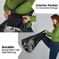 New Zealand Rugby Warrior Custom Grocery Bag Black Fern Taniko Motif