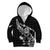 New Zealand Rugby Warrior Custom Kid Hoodie Black Fern Taniko Motif