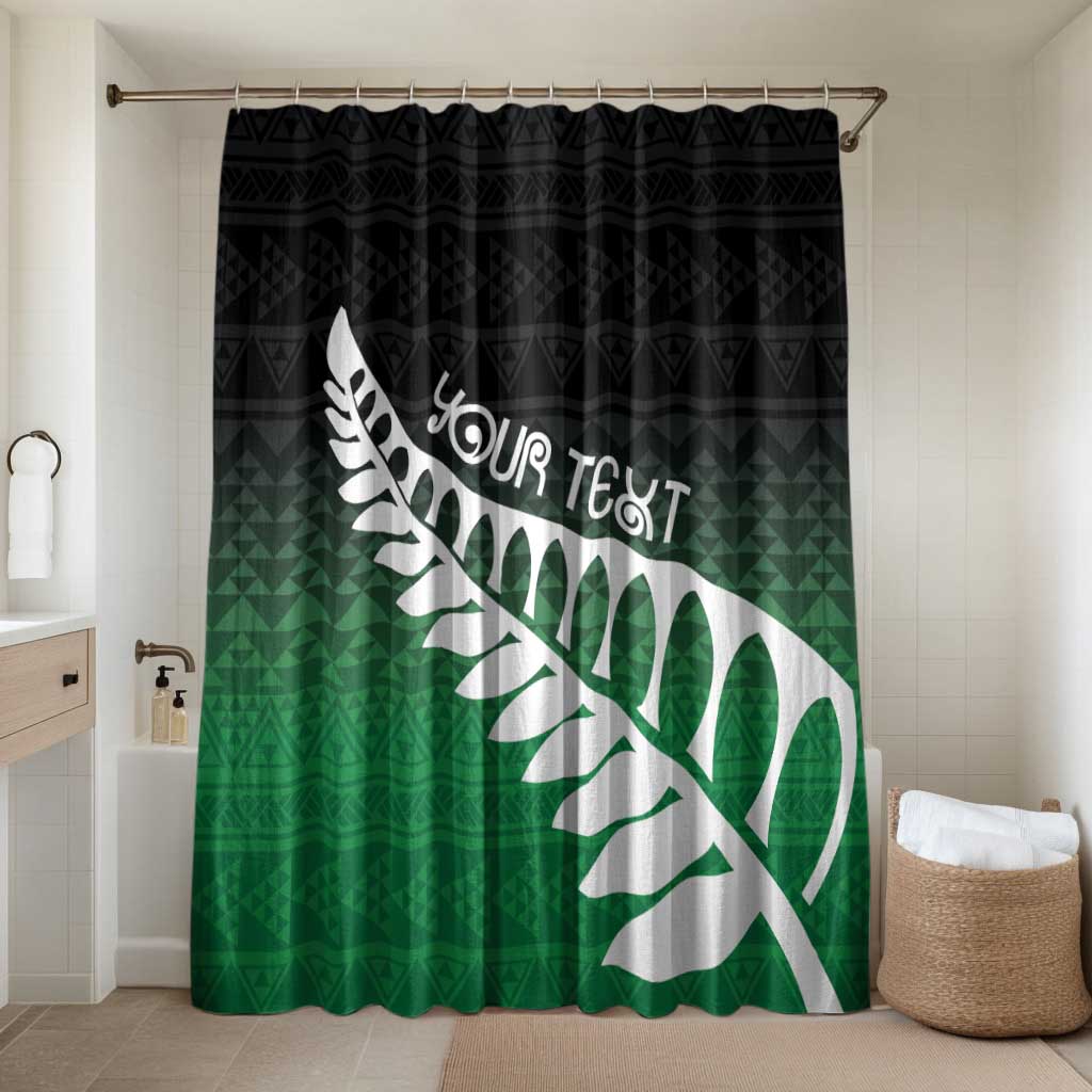 Green Silver Fern Spirit Taniko Tukutuku Personalised Bathroom Set - Polynesian Pride