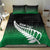 Green Silver Fern Spirit Taniko Tukutuku Personalised Bedding Set