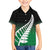 Green Silver Fern Spirit Taniko Tukutuku Personalised Family Matching Long Sleeve Bodycon Dress and Hawaiian Shirt