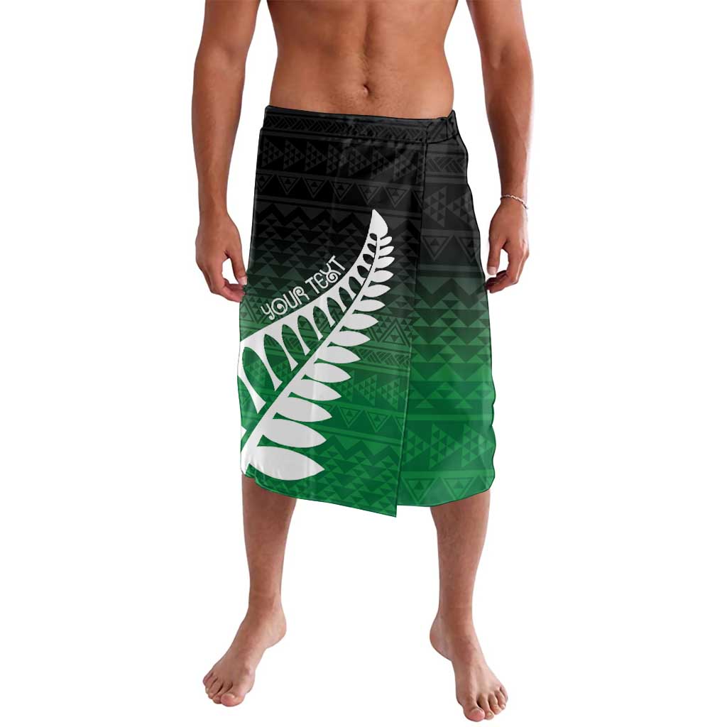 Green Silver Fern Spirit Taniko Tukutuku Personalised Lavalava