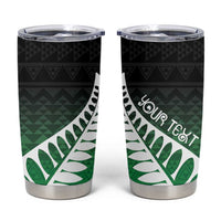 Green Silver Fern Spirit Taniko Tukutuku Personalised Tumbler Cup