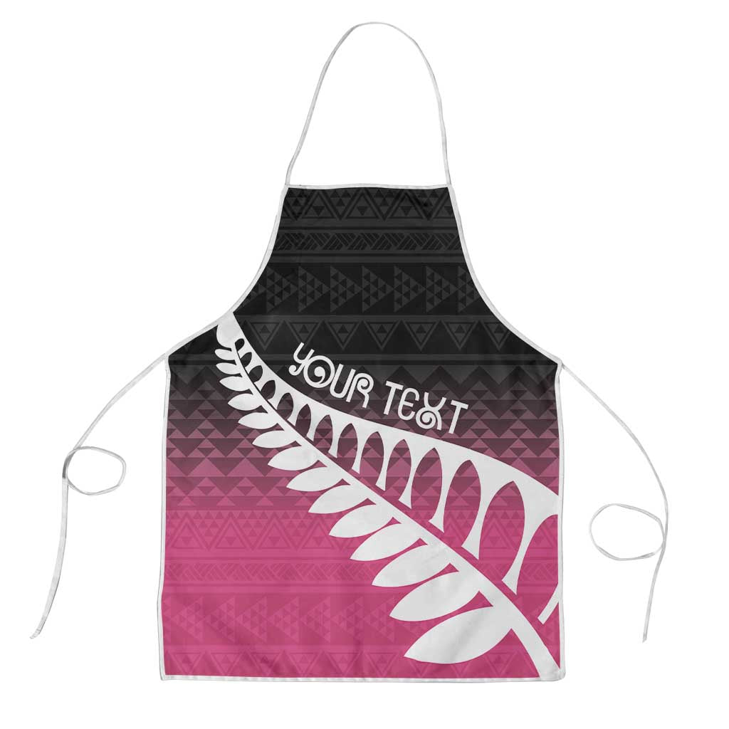 Pink Silver Fern Spirit Taniko Tukutuku Personalised Apron - Polynesian Pride