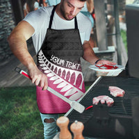 Pink Silver Fern Spirit Taniko Tukutuku Personalised Apron - Polynesian Pride