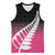 Pink Silver Fern Spirit Taniko Tukutuku Personalised Basketball Jersey - Polynesian Pride