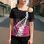 Pink Silver Fern Spirit Taniko Tukutuku Personalised Cross Shoulder Shirt - Polynesian Pride