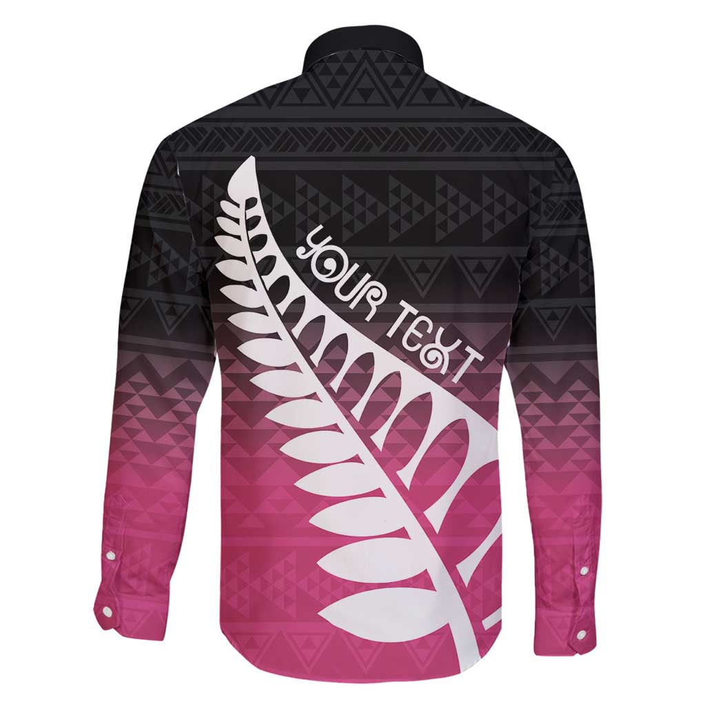 Pink Silver Fern Spirit Taniko Tukutuku Personalised Family Matching Mermaid Dress and Hawaiian Shirt LT9 - Polynesian Pride
