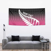Pink Silver Fern Spirit Taniko Tukutuku Personalised Tapestry