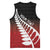 Red Silver Fern Spirit Taniko Tukutuku Personalised Basketball Jersey - Polynesian Pride