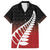 Red Silver Fern Spirit Taniko Tukutuku Personalised Family Matching Long Sleeve Bodycon Dress and Hawaiian Shirt