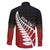 Red Silver Fern Spirit Taniko Tukutuku Personalised Family Matching Long Sleeve Bodycon Dress and Hawaiian Shirt