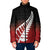 Red Silver Fern Spirit Taniko Tukutuku Personalised Padded Jacket - Polynesian Pride