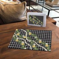 Aloha Puakenikeni Anthurium Pikake Lei Puzzle Black Hawaiian Palaka Pattern