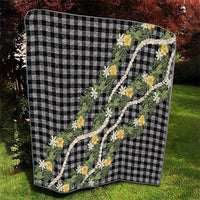 Aloha Puakenikeni Anthurium Pikake Lei Quilt Black Hawaiian Palaka Pattern