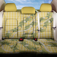 Aloha Puakenikeni Anthurium Pikake Lei Back Car Seat Cover Gold Hawaiian Palaka Pattern