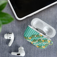 Aloha Puakenikeni Anthurium Pikake Lei AirPods Case Marine Hawaiian Palaka Pattern LT9 - Polynesian Pride