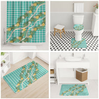 Aloha Puakenikeni Anthurium Pikake Lei Bathroom Set Marine Hawaiian Palaka Pattern