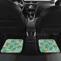 Aloha Puakenikeni Anthurium Pikake Lei Car Mats Marine Hawaiian Palaka Pattern