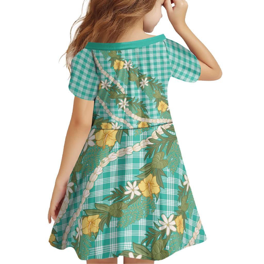 Aloha Puakenikeni Anthurium Pikake Lei Family Matching Off Shoulder Maxi Dress and Hawaiian Shirt Marine Hawaiian Palaka Pattern LT9 - Polynesian Pride