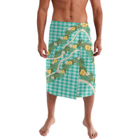 Aloha Puakenikeni Anthurium Pikake Lei Lavalava Marine Hawaiian Palaka Pattern