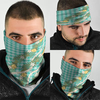 Aloha Puakenikeni Anthurium Pikake Lei Neck Gaiter Marine Hawaiian Palaka Pattern