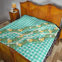 Aloha Puakenikeni Anthurium Pikake Lei Quilt Marine Hawaiian Palaka Pattern