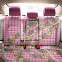 Aloha Puakenikeni Anthurium Pikake Lei Back Car Seat Cover Tropical Pink Hawaiian Palaka Pattern
