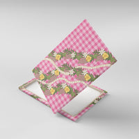 Aloha Puakenikeni Anthurium Pikake Lei Canvas Wall Art Tropical Pink Hawaiian Palaka Pattern LT9 With Frame Pink - Polynesian Pride