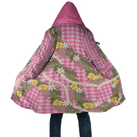 Aloha Puakenikeni Anthurium Pikake Lei Cloak Tropical Pink Hawaiian Palaka Pattern LT9 Unisex Pink - Polynesian Pride