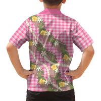 Aloha Puakenikeni Anthurium Pikake Lei Hawaiian Shirt Tropical Pink Hawaiian Palaka Pattern