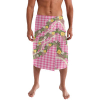 Aloha Puakenikeni Anthurium Pikake Lei Lavalava Tropical Pink Hawaiian Palaka Pattern