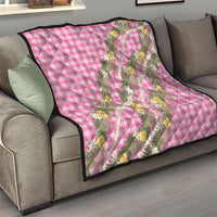 Aloha Puakenikeni Anthurium Pikake Lei Quilt Tropical Pink Hawaiian Palaka Pattern LT9 - Polynesian Pride