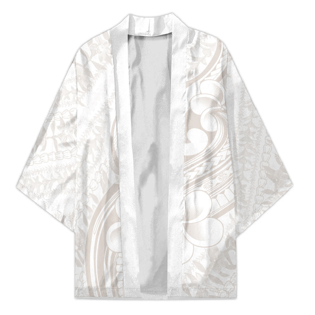 Hawaii Plumeria Lokelani Pikake Lei Kimono Sandy Beige Polynesian Tattoo