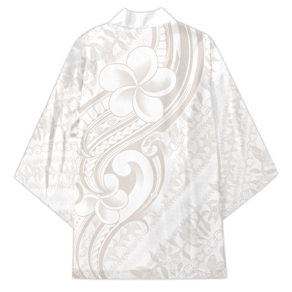 Hawaii Plumeria Lokelani Pikake Lei Kimono Sandy Beige Polynesian Tattoo