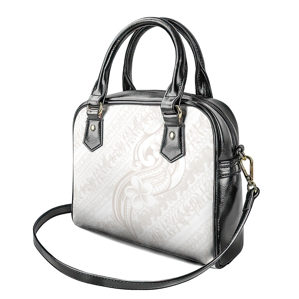 Hawaii Plumeria Lokelani Pikake Lei Shoulder Handbag Sandy Beige Polynesian Tattoo LT9 - Polynesian Pride