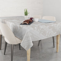 Hawaii Plumeria Lokelani Pikake Lei Tablecloth Sandy Beige Polynesian Tattoo