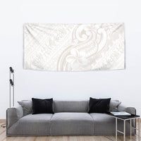 Hawaii Plumeria Lokelani Pikake Lei Tapestry Sandy Beige Polynesian Tattoo