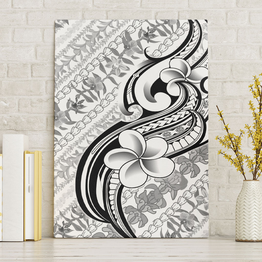 Hawaii Plumeria Lokelani Pikake Lei Canvas Wall Art Ele'ele Polynesian Tattoo