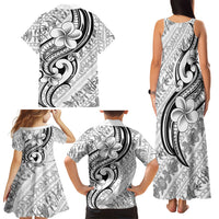 Hawaii Plumeria Lokelani Pikake Lei Family Matching Tank Maxi Dress and Hawaiian Shirt Ele'ele Polynesian Tattoo LT9 - Polynesian Pride