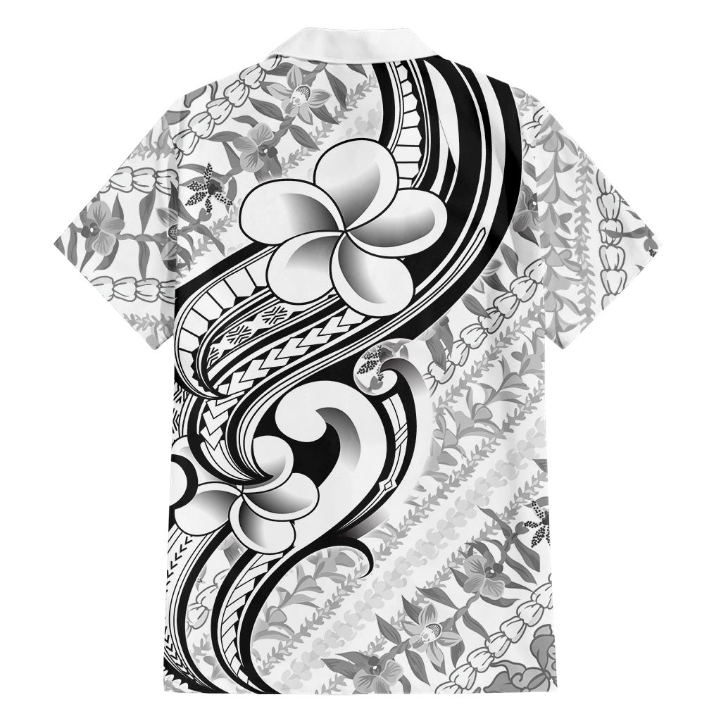 Hawaii Plumeria Lokelani Pikake Lei Hawaiian Shirt Ele'ele Polynesian Tattoo