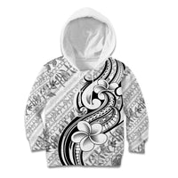 Hawaii Plumeria Lokelani Pikake Lei Kid Hoodie Ele'ele Polynesian Tattoo