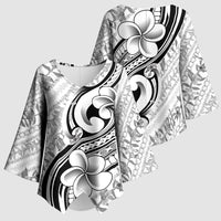 Hawaii Plumeria Lokelani Pikake Lei Kimono Sleeve Blouse Ele'ele Polynesian Tattoo