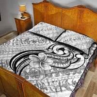 Hawaii Plumeria Lokelani Pikake Lei Quilt Bed Set Ele'ele Polynesian Tattoo